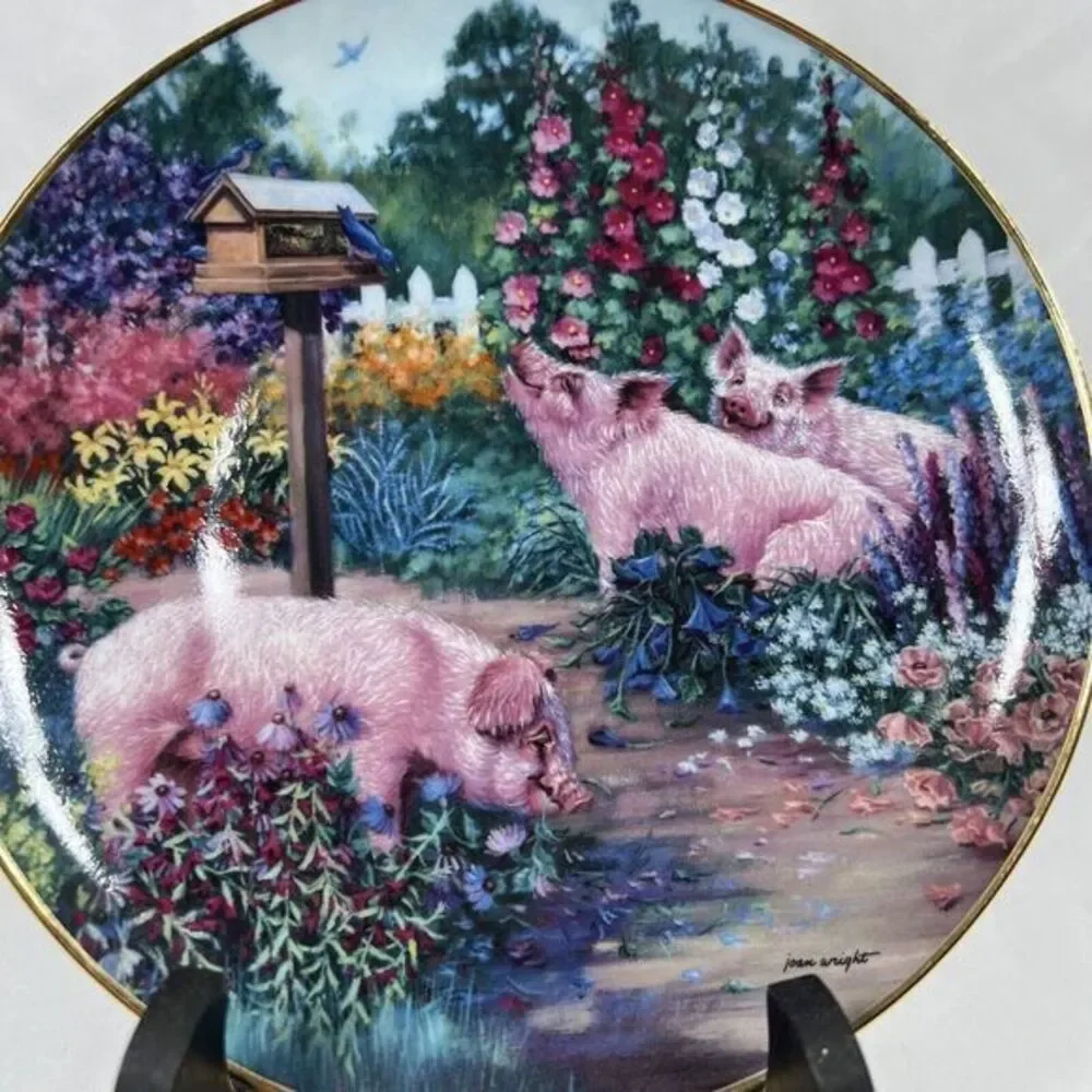 Danbury Mint, Pigs in Bloom,‎ Joan Wright, 